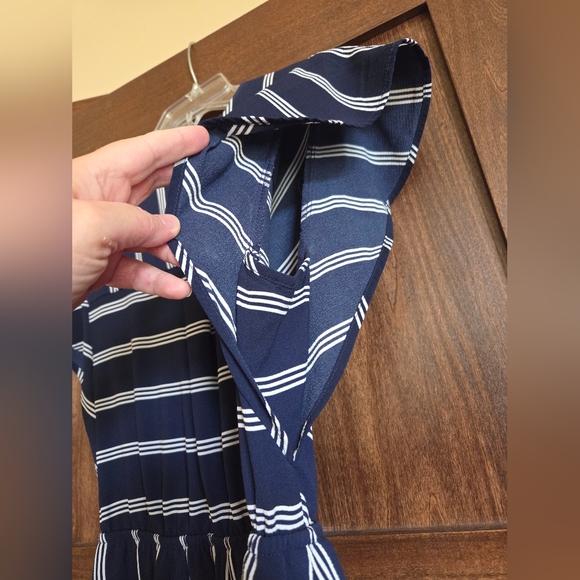 Navy Striped Women's Dress - Picture 5 of 7